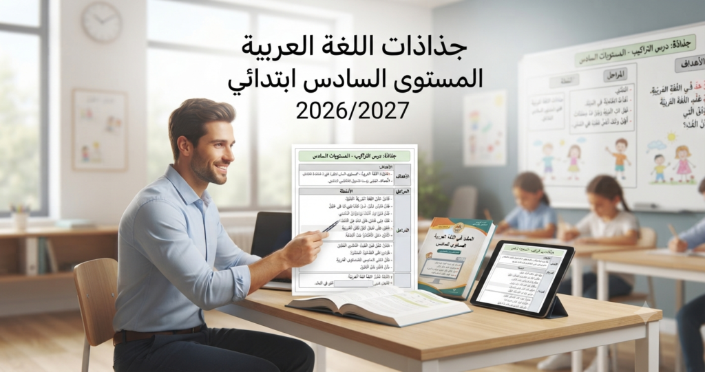 جذاذات اللغة العربية المستوى السادس ابتدائي 2026/2027